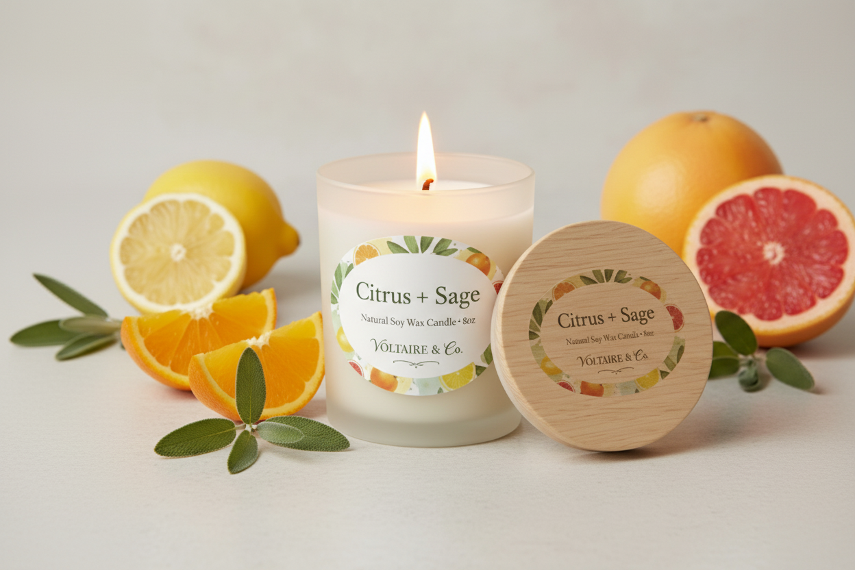 Citrus Sage Candle Lifestyle