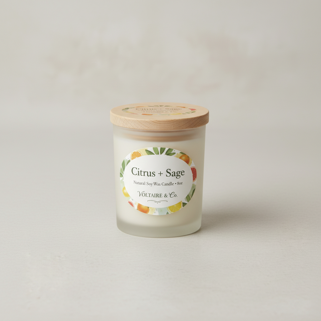 Citrus Sage Candle Simple